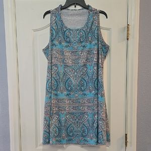 Apt. 9 Blue and Gray Mini Dress with Chic Appeal